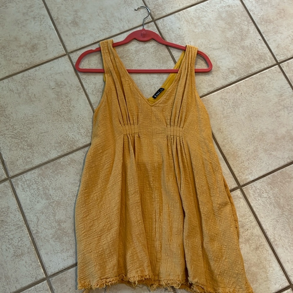 Mustard mini dress